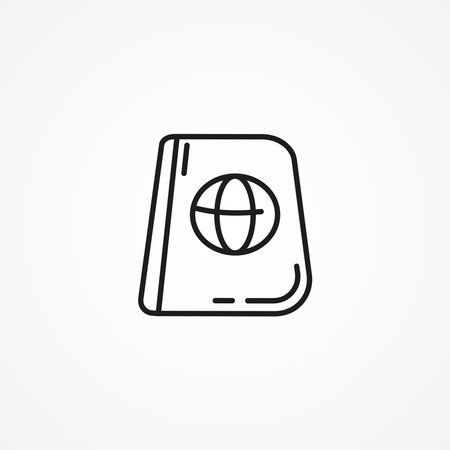 passport line icon. passport outline icon.のイラスト素材