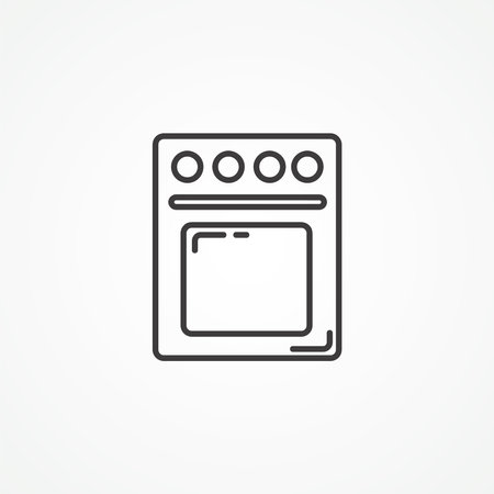 Burner stove line icon. gas cooker. pot fire icon,のイラスト素材
