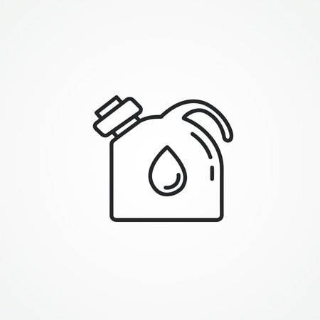 petrol canister line icon, jerrycan line icon.のイラスト素材
