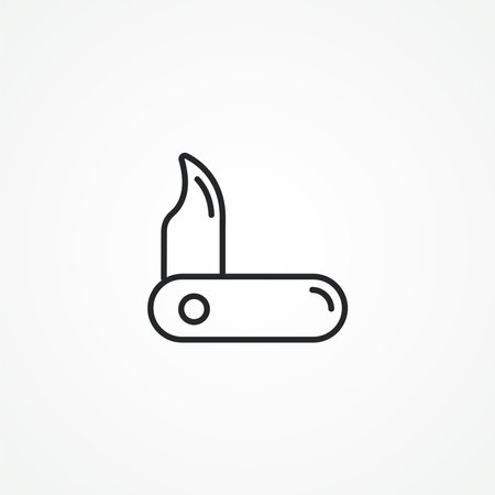 Pocket knife line icon. penknife line icon.のイラスト素材