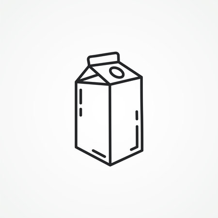 Milk pack line icon, Milk pack outline icon.のイラスト素材