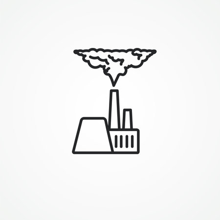 factory line icon. factory linear icon.のイラスト素材
