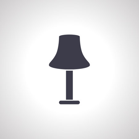Desk lamp icon. table lamp iconのイラスト素材