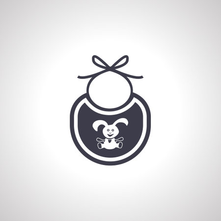 baby apron icon. baby bib icon. child clothes for eating iconのイラスト素材