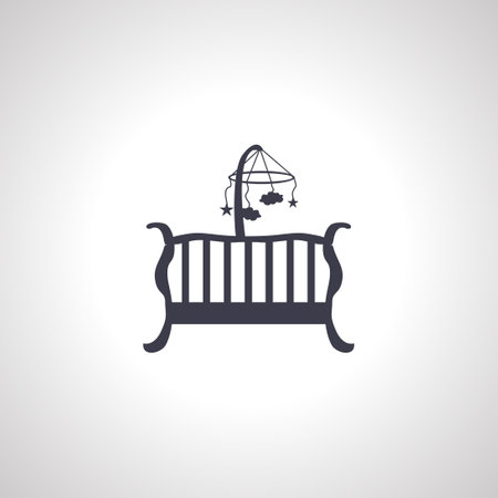 baby bed icon. cradle icon.のイラスト素材
