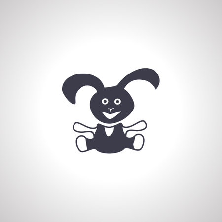 toy rabbit plush toy icon. toy rabbit icon.のイラスト素材