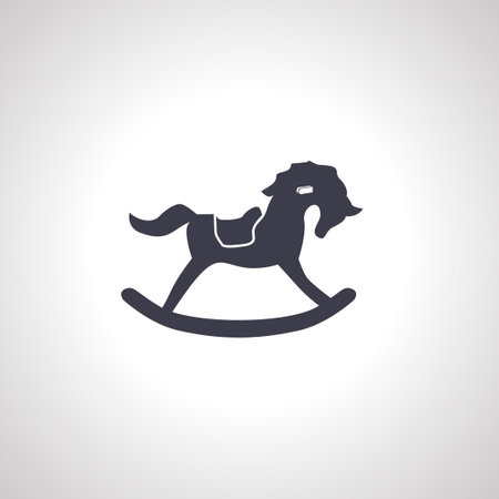 Horse rock icon. toy horse iconのイラスト素材