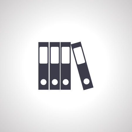 binder icon. row of binders icon.のイラスト素材