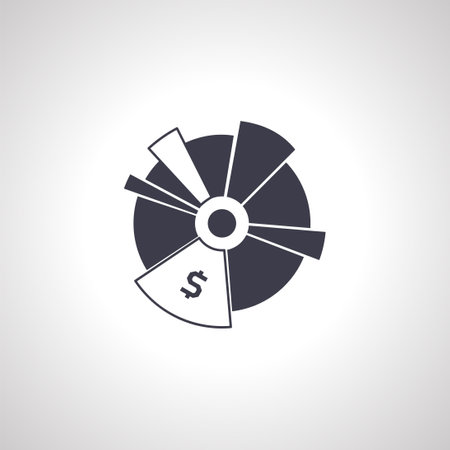 pie chart icon. circle segment analysis diagram iconのイラスト素材