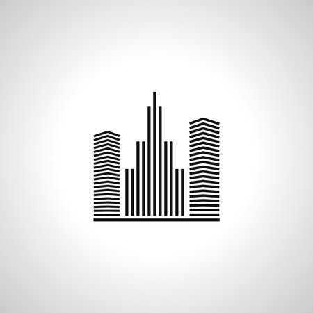 skyscraper icon. Building icon. city iconsのイラスト素材