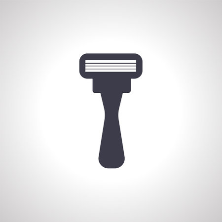 Razor blade shave icon. shaving razor icon.のイラスト素材