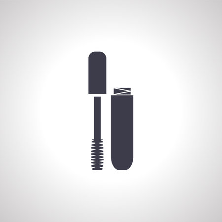 mascara eye icon. Open tube of mascara icon.のイラスト素材