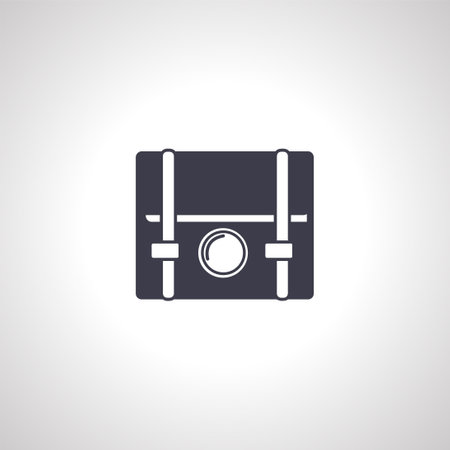 camera bag icon. Camera bag icon.のイラスト素材