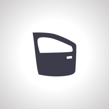car door icon. car parts icon.のイラスト素材