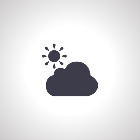 sun cloud icon. sun cloud icon.のイラスト素材