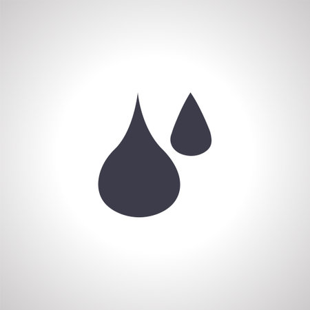 drop icon. drops icon. water iconsのイラスト素材