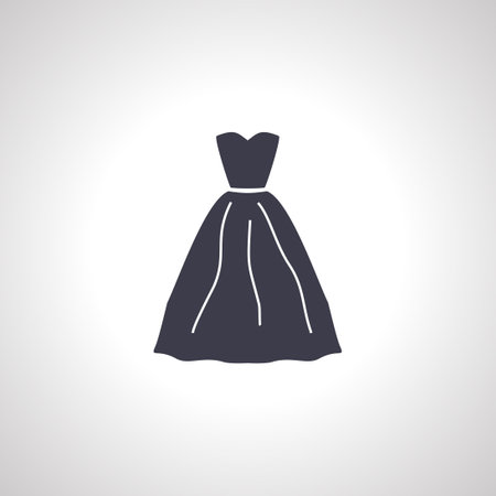 dress icon. wedding dress icon.のイラスト素材