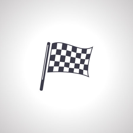 checkered flag icon. racing flag icon.のイラスト素材