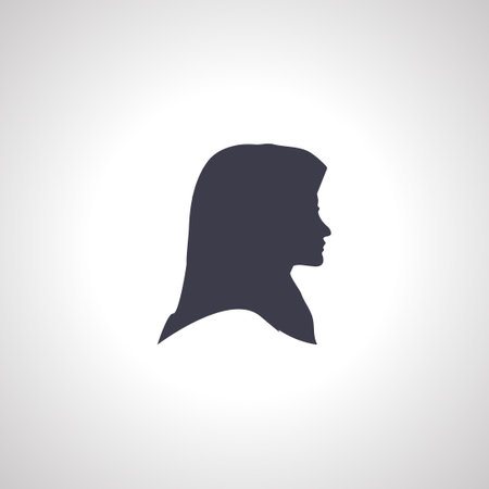 Muslim woman in hijab icon. woman in hijab silhouetteのイラスト素材