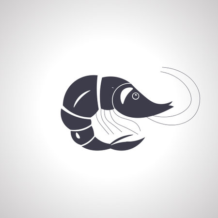 shrimp icon. Shrimp isolated iconのイラスト素材