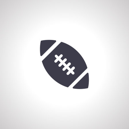 Rugby ball isolated icon, American football ball iconのイラスト素材