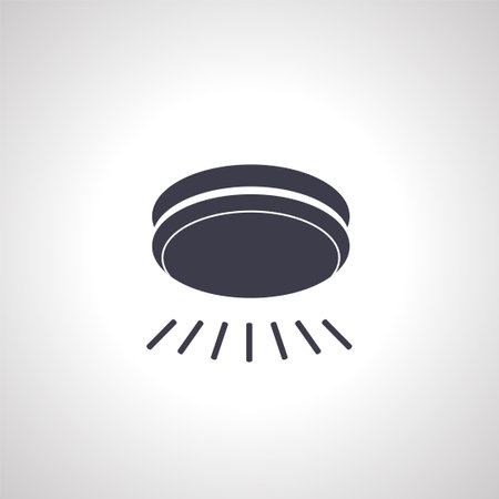 Smoke alarm detector isolated iconのイラスト素材