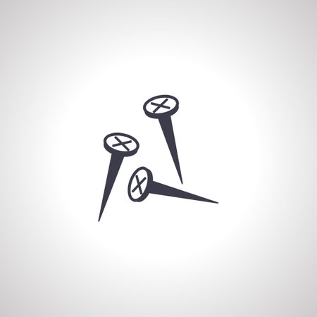 nail icon. construction nail icon.のイラスト素材