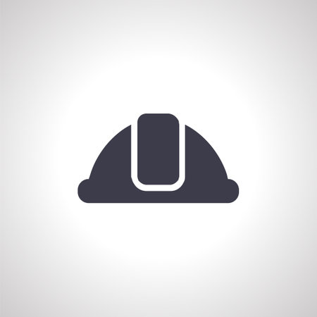 construction safety helmet isolated icon.のイラスト素材