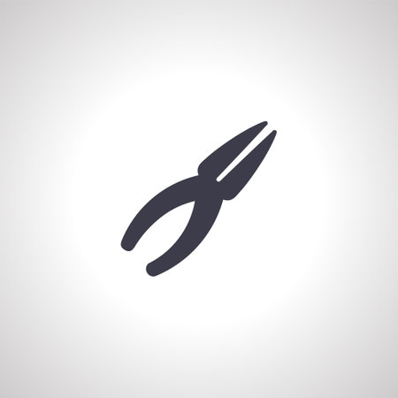 pliers isolated icon, pliers icon.のイラスト素材