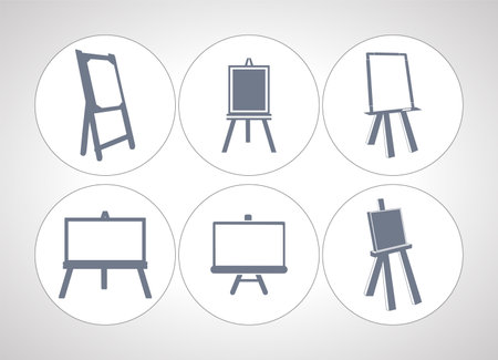 Drawing easel icon set. canva iconsのイラスト素材