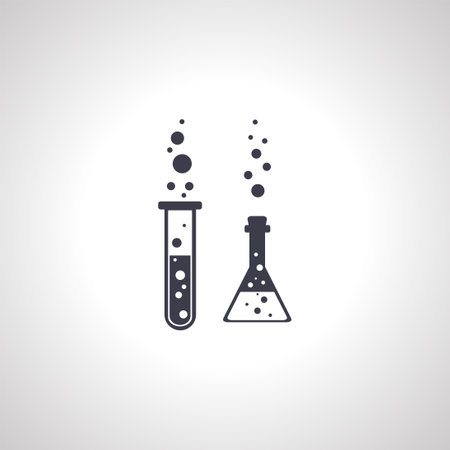 beaker icon. flask icon.の写真素材