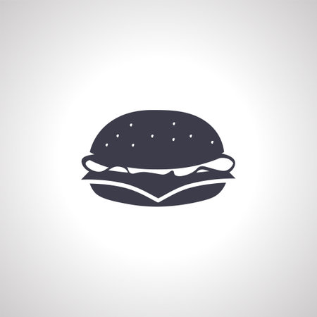hamburger icon. cheeseburger icon. burger icon.の写真素材