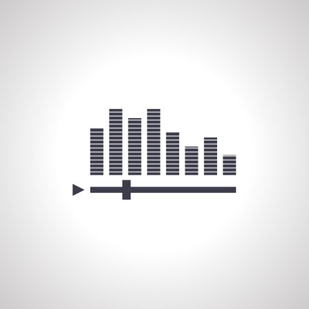 music equalizer icon. Sound, audio wave iconの写真素材