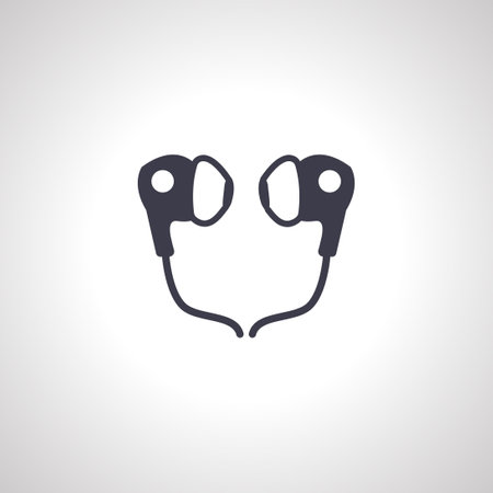 Earphone icon. Earbud icon. earphone iconの写真素材