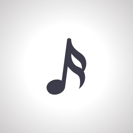music note icon. music note icon.の写真素材