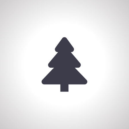 spruce fir tree. christmas tree icon.の写真素材