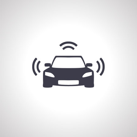 car sensors isolated icon. autopilot iconの写真素材