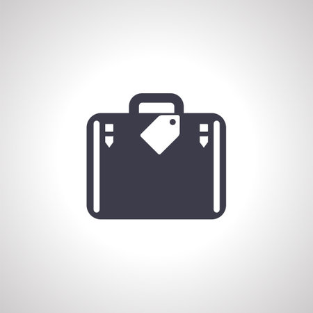 luggage at airport isolated icon.の写真素材
