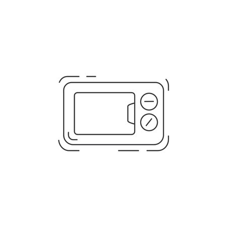 Microwave line icon. Microwave thin line icon.のイラスト素材