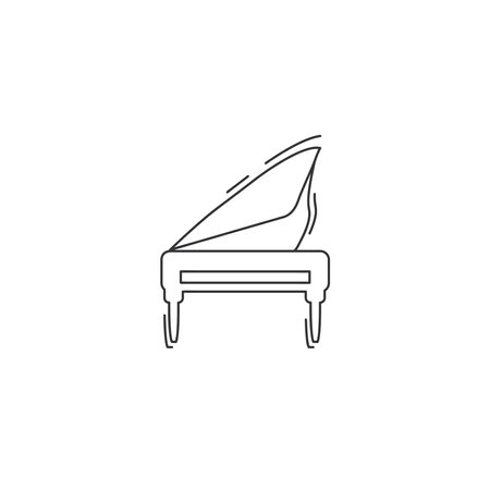 piano line icon. grand piano thin line iconのイラスト素材