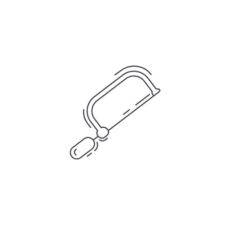 hack hand saw line icon. hack saw thin line icon.のイラスト素材