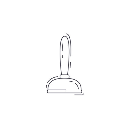 Plumbing plunger line icon. plunger thin line icon.のイラスト素材