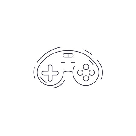 game controller line icon. joystick icon. gamepad thin line icon.のイラスト素材
