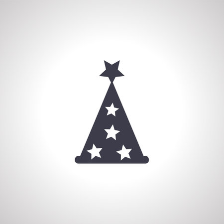 Christmas tree silhouette isolated icon on white backgroundのイラスト素材