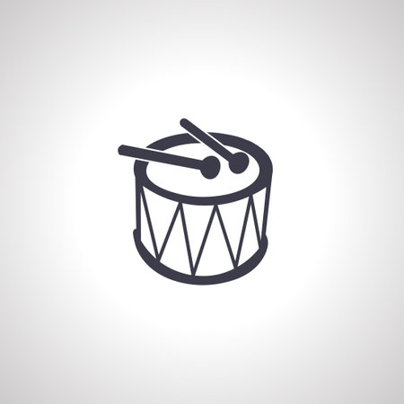 Drum Icon. drums isolated icon on white backgroundのイラスト素材