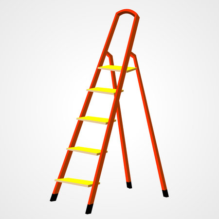 ladder isolated vector illustration on white backgroundのイラスト素材
