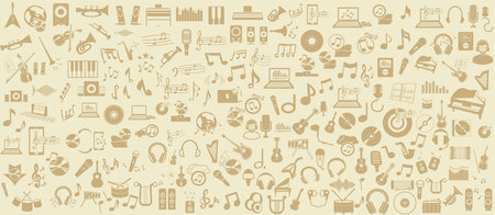 background music icons. music icon backgroundの写真素材