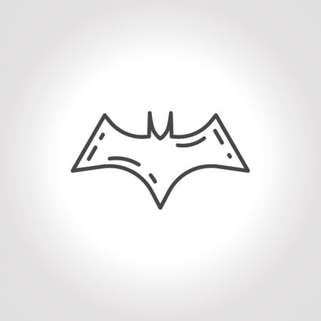 bat line icon. bat isolated signのイラスト素材