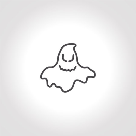 ghost line isolated icon. ghost silhouetteのイラスト素材