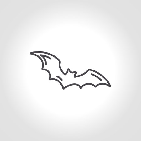 bat line icon. bat isolated signのイラスト素材